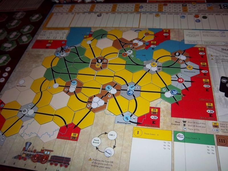 Le plateau en fin de partie, complexe pour un non initié...