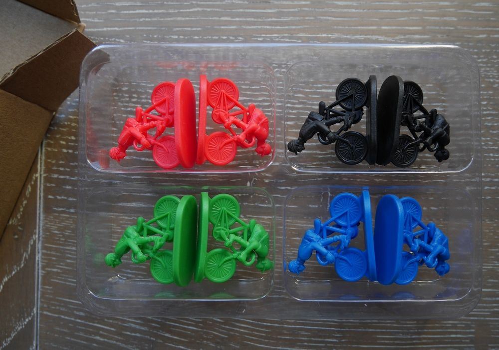 La boite de rangement des coureurs.