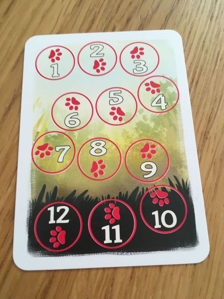 Carte de décompte des tours