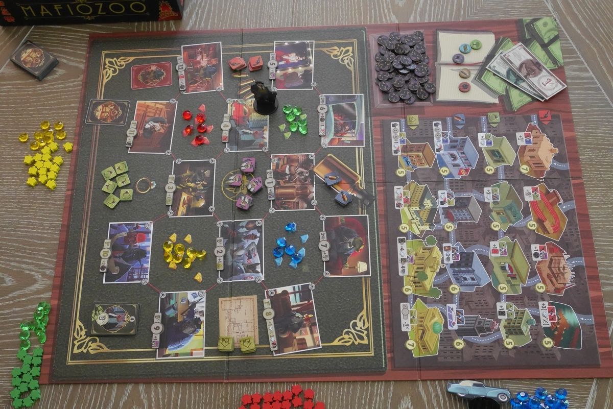 Le plateau installé pour une nouvelle partie