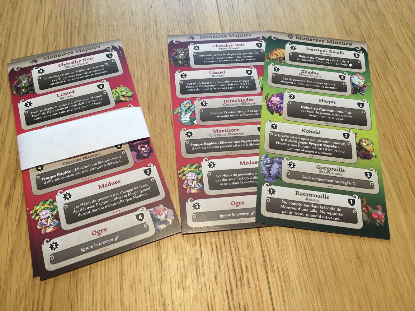 Les aides de jeux pour les nouveaux monstres