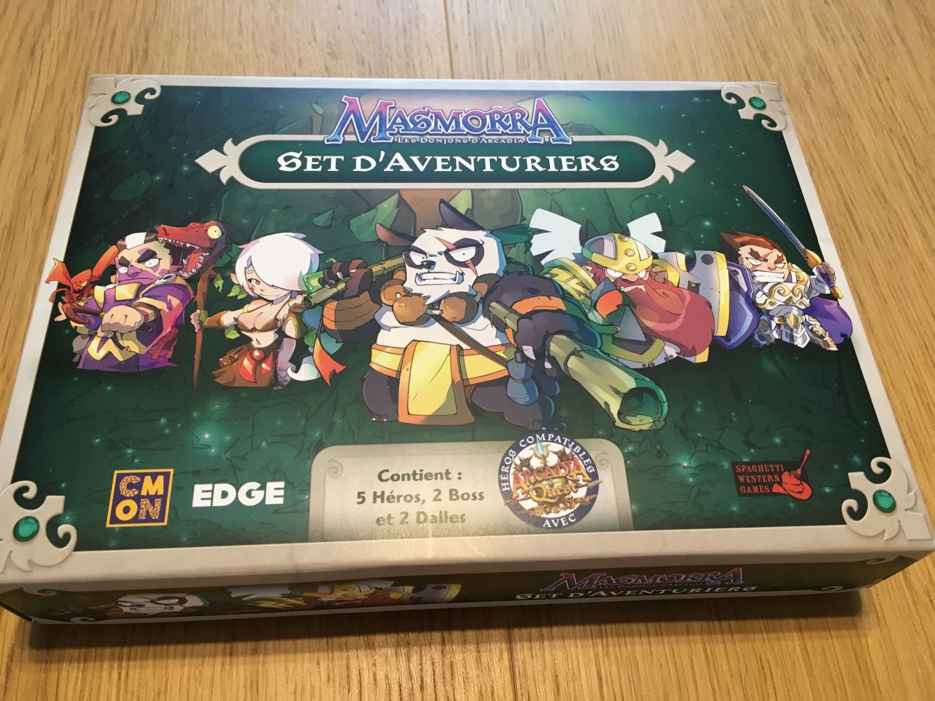 La boite du set d'Aventuriers pour Masmorra
