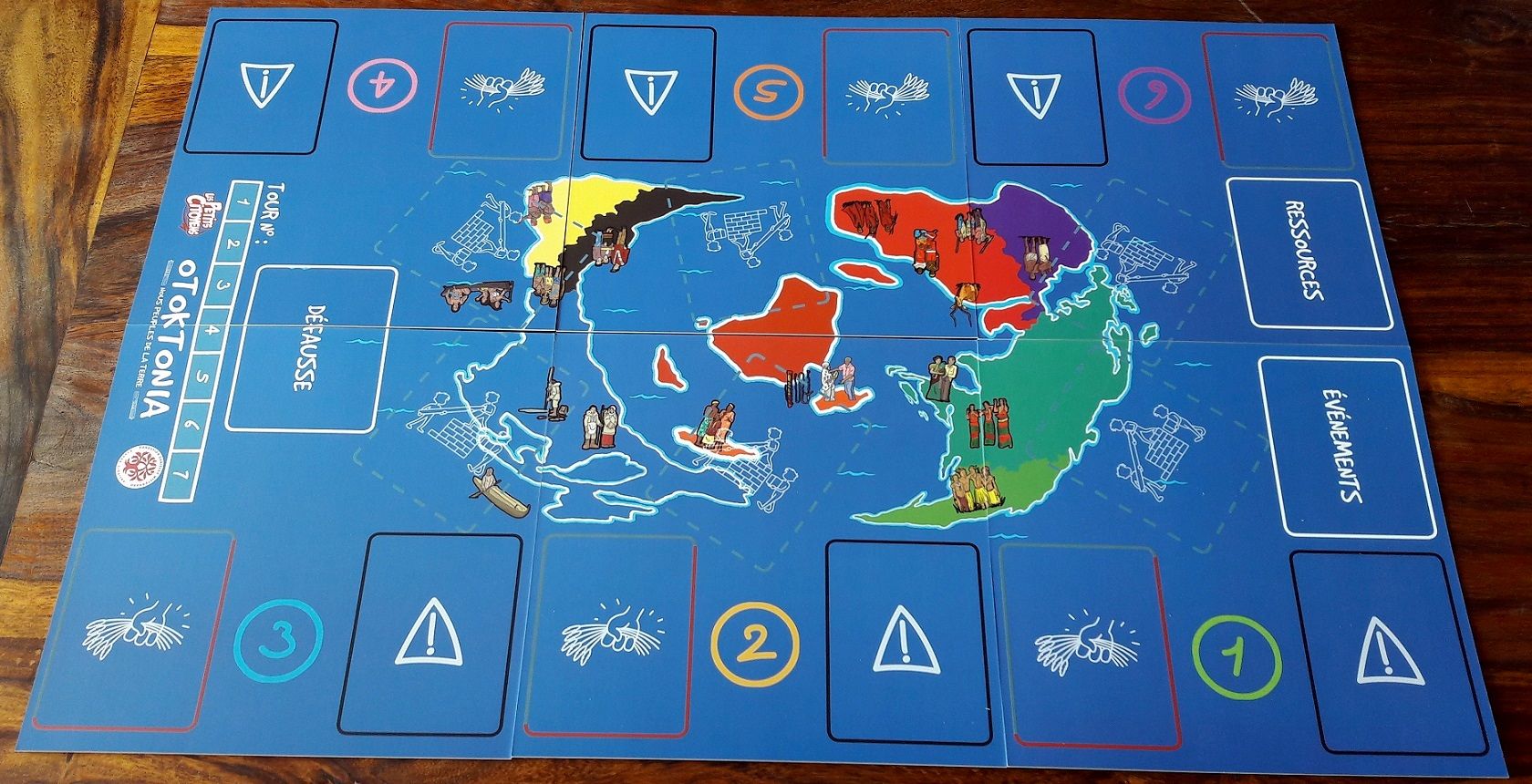 Les 6 morceaux du plateau n'étant pas liés bougent lors de chaque action...