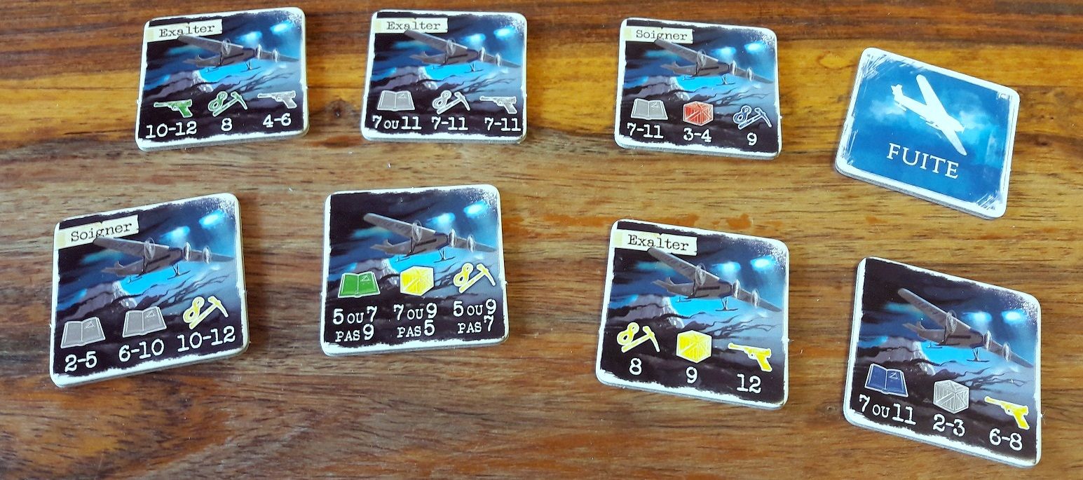 Seulement 3 tuiles seront utilisées lors de chaque partie ce qui rendra chaque partie différente et imprévisible !