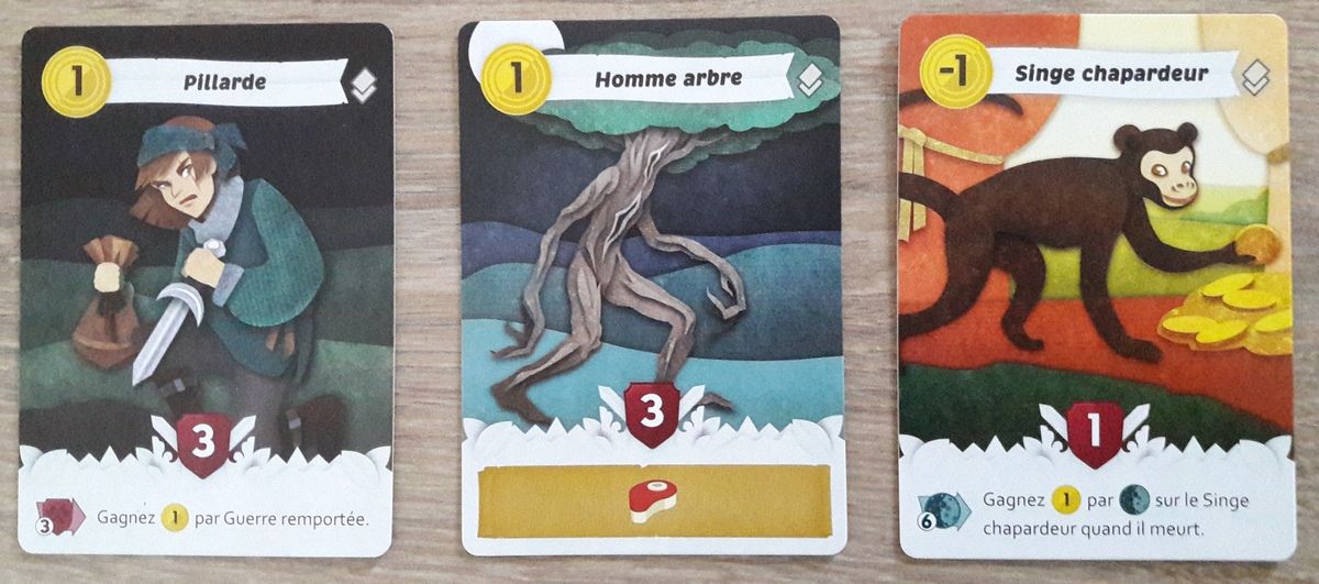 Exemple de cartes en 2 exemplaires