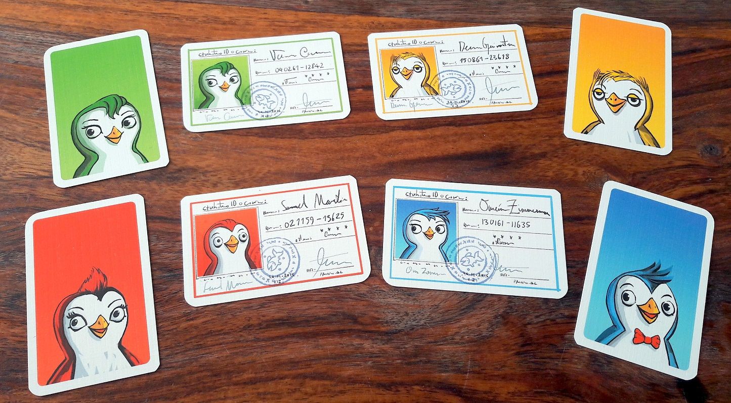 Nos cartes d'identité nous rapporteront du poisson si on arrive à les garder... le gardien les confisquera s'il nous attrape !!!