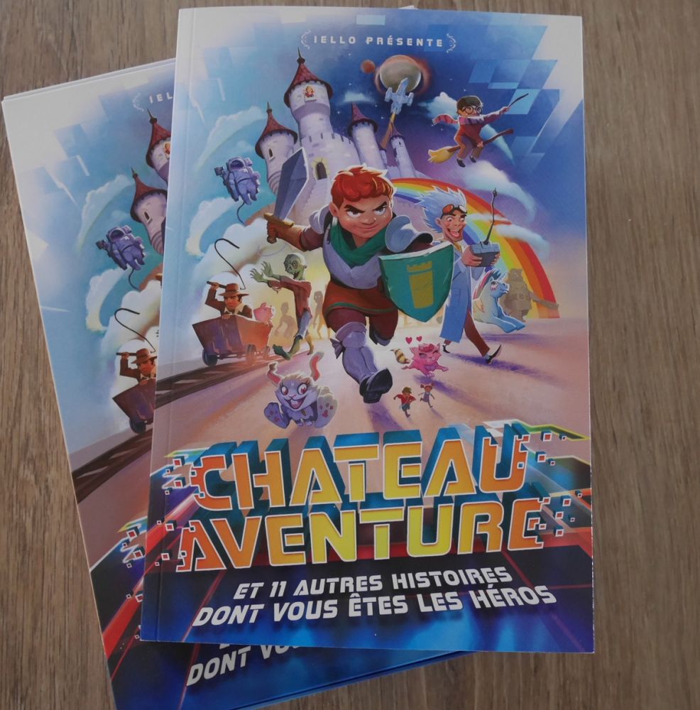 L’illustration souligne la multiplicité des aventures. Chevalier, savant fou, vaisseau spatial, explorateur archéologue, apprenti sorcier…