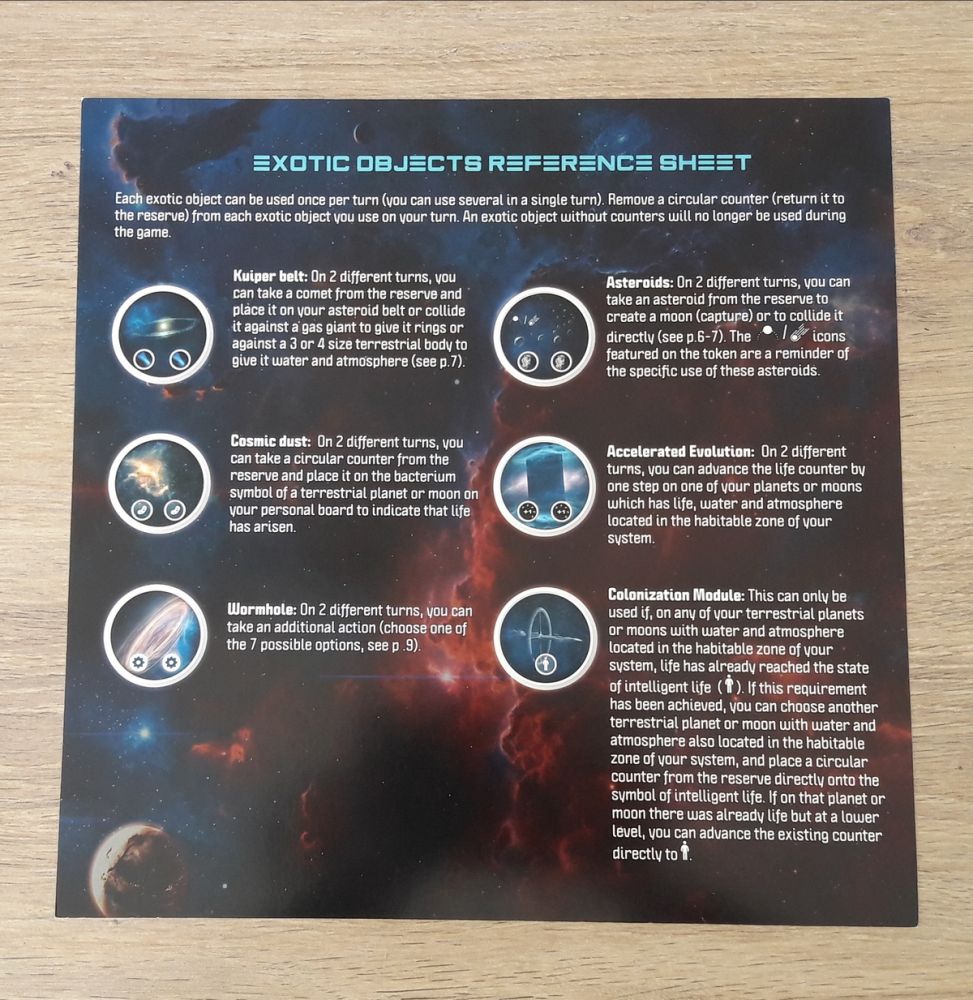 détails sur les objets exotiques