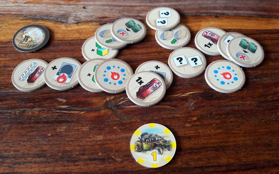 Les jetons vous donneront des bonus parfois très forts parfois moins...