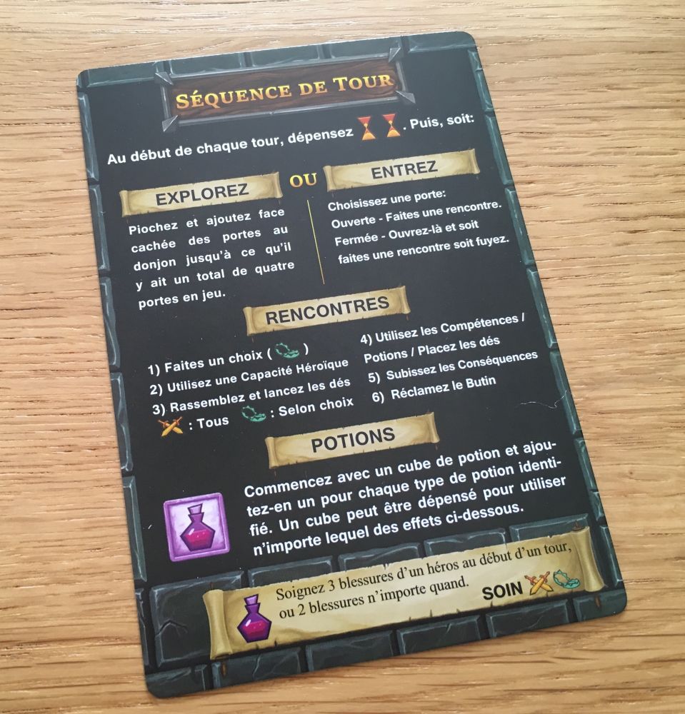 Aide de jeu - Séquence de tour