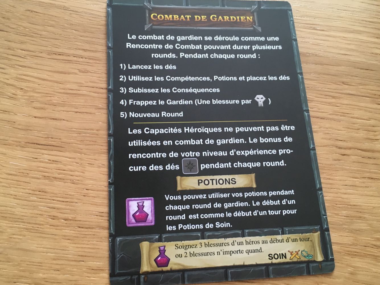 Aide de jeu pour le combat contre le boss