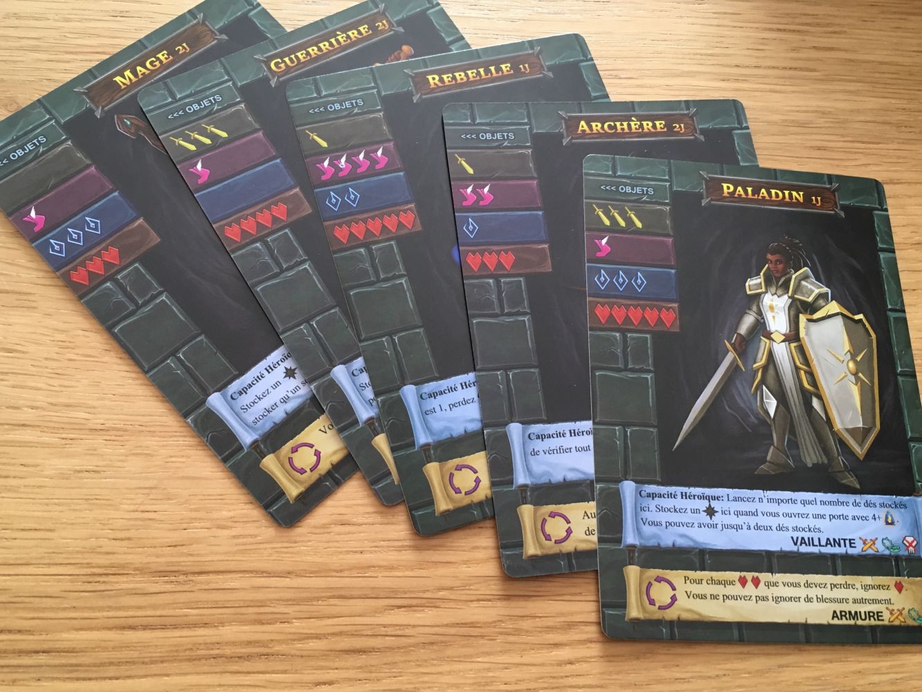 Les cartes personnages