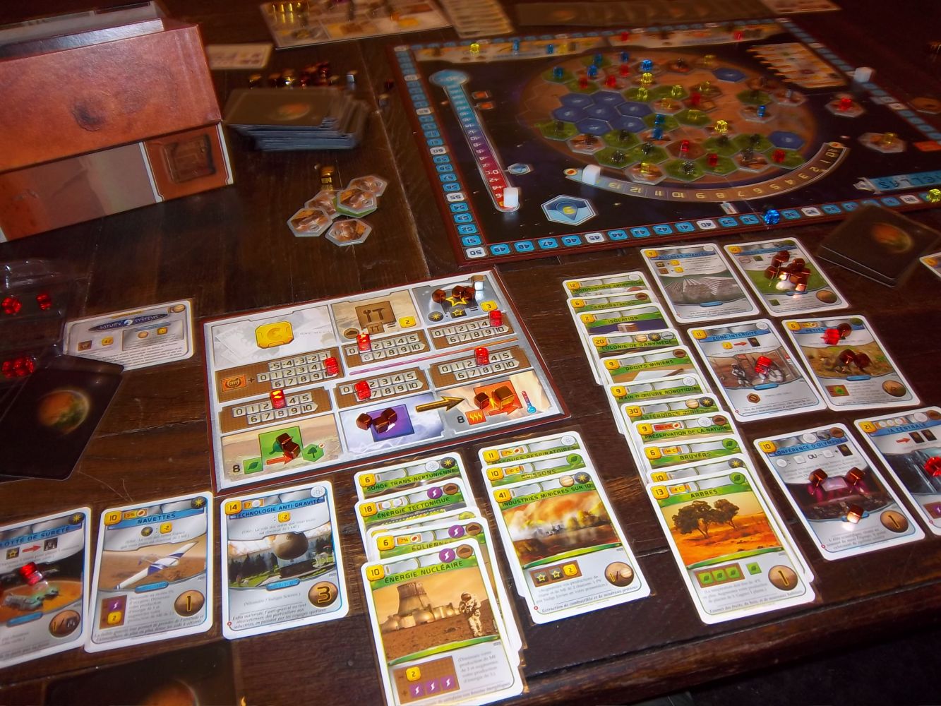 Mes cartes à l'approche de la fin de partie...