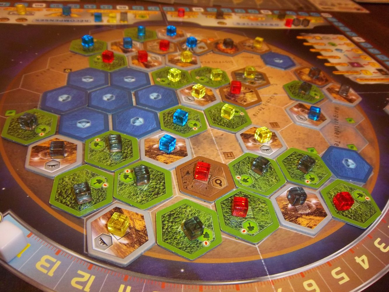 Le plateau à la fin de la partie...
