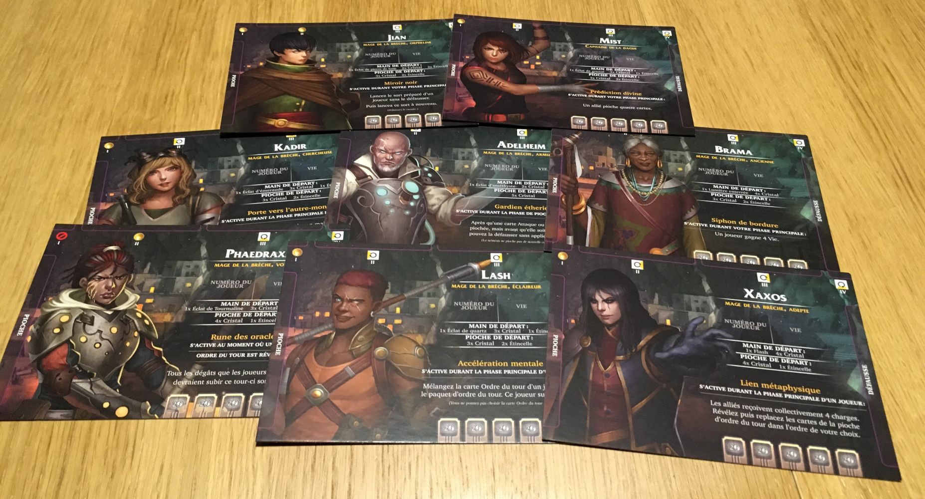 Les plateaux personnages