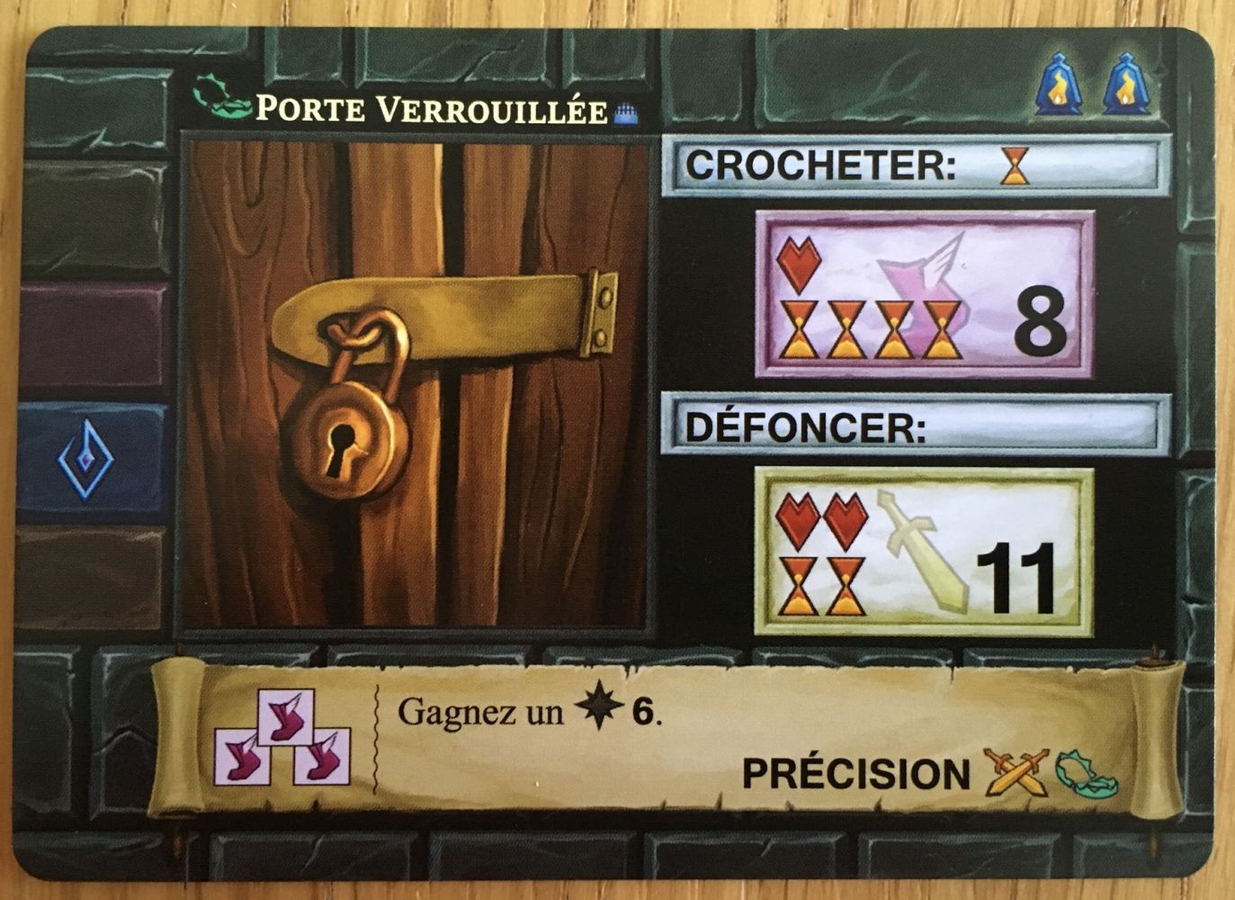 Carte rencontre : piège - porte verrouillée