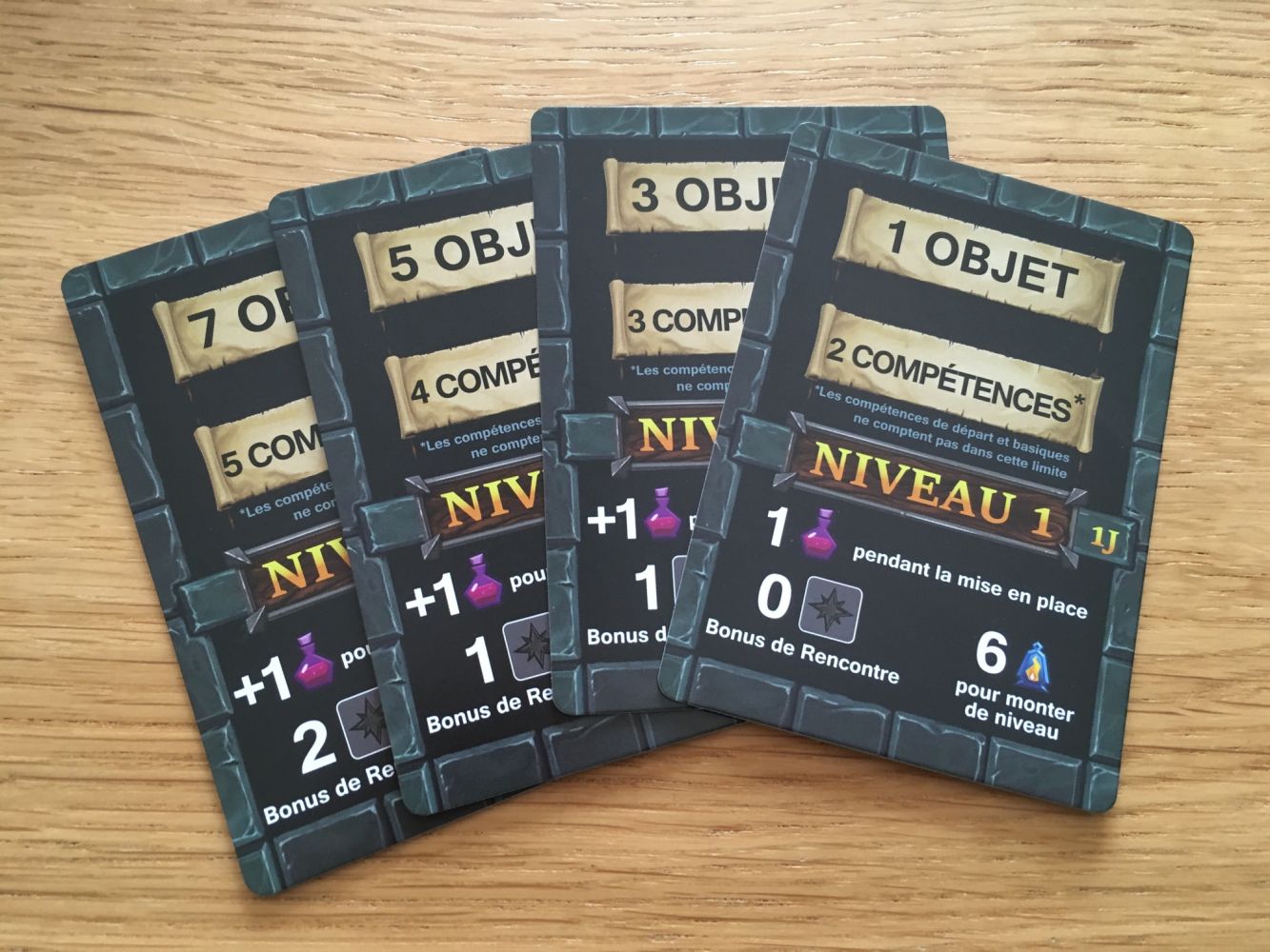 Les cartes de niveaux