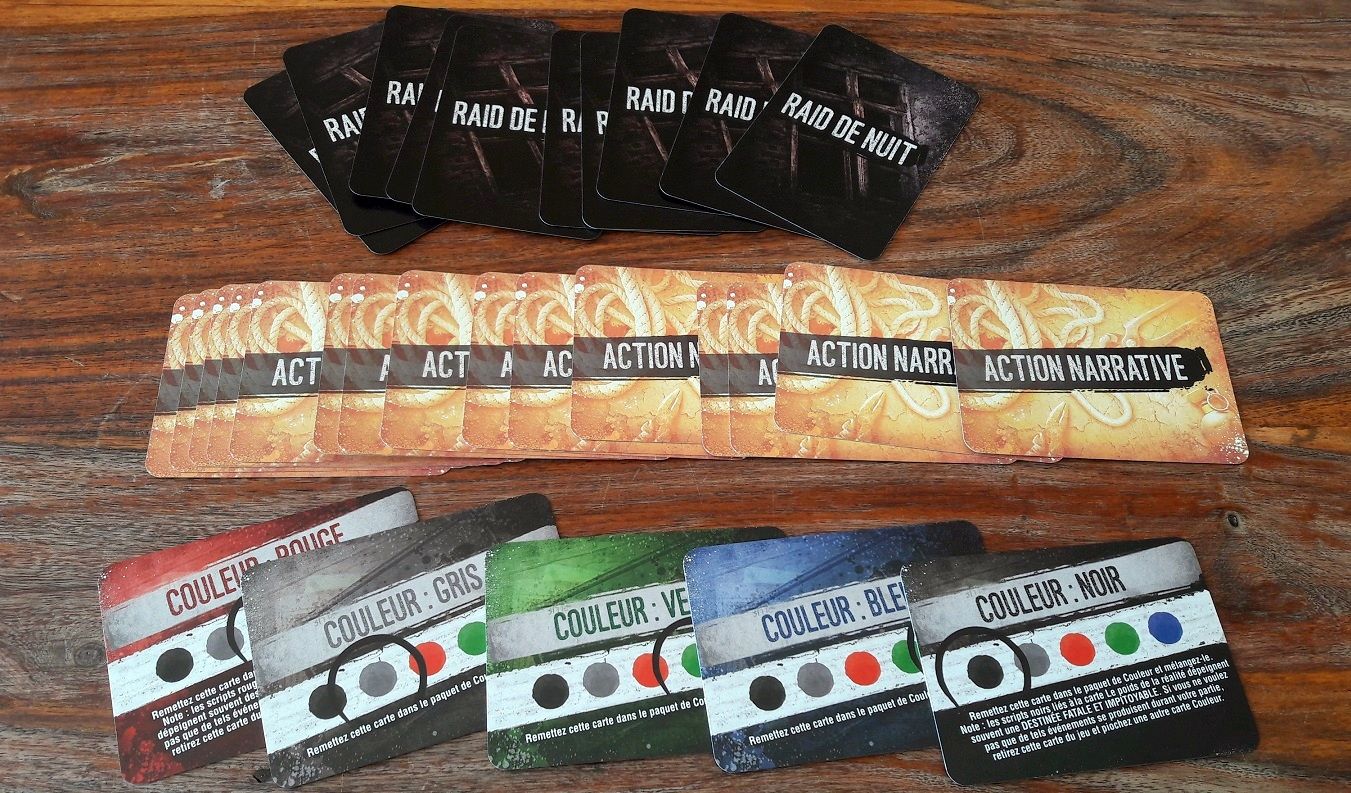 Ici les cartes raid de nuit, action narrative et couleur.