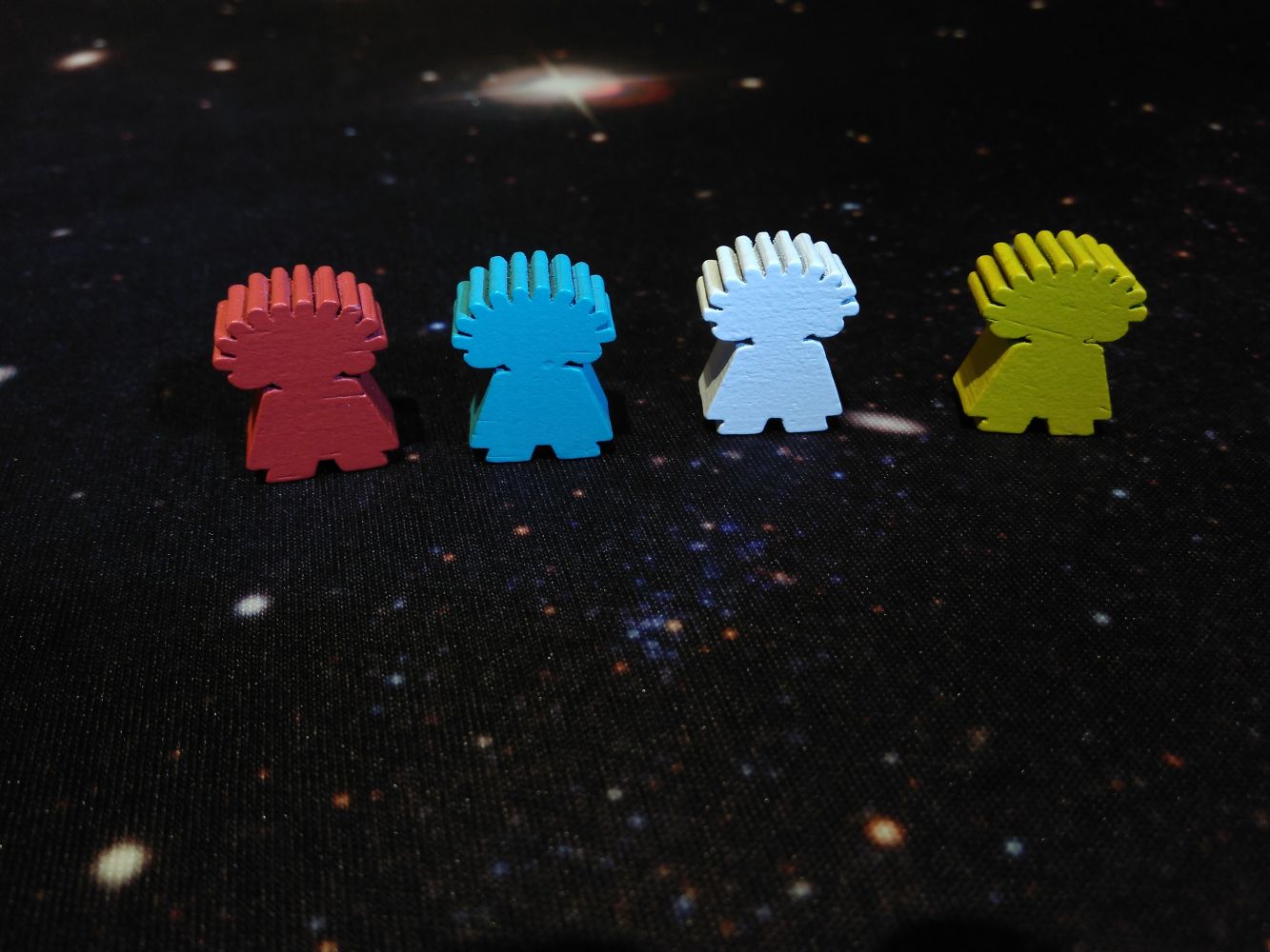 4 couleurs de Incasmeeples pour 4 joueurs