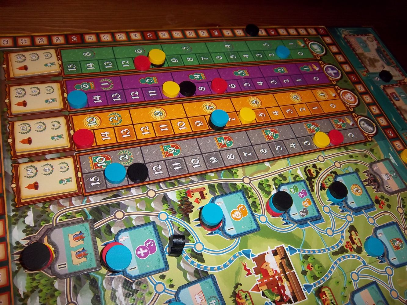 Le plateau en fin de partie