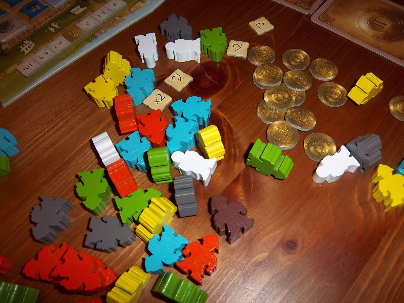 Des meeples pour construire des bâtiments...