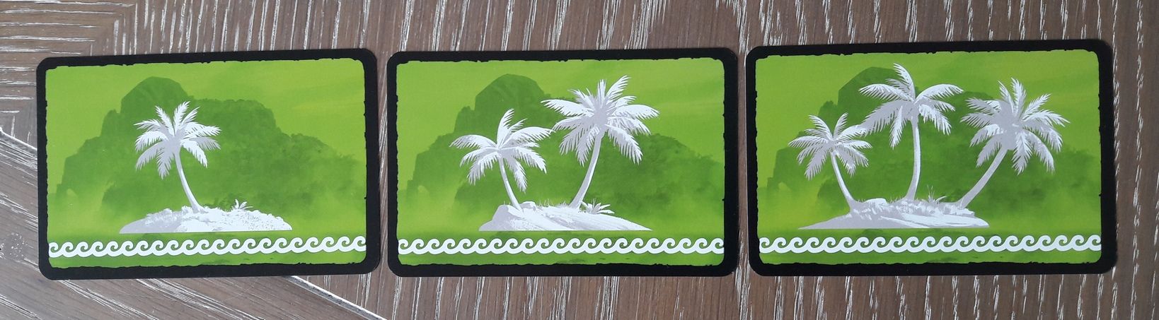 Le dos des cartes île ... 1 palmier par niveau