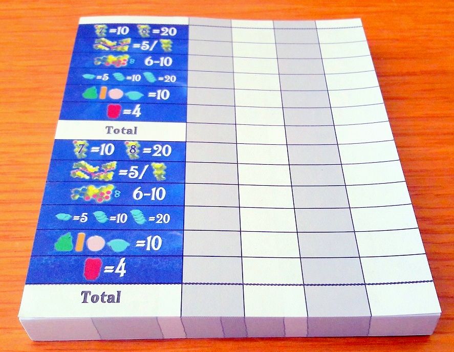 Bien pensées pour ne rien oublier lors des 2 décomptes de chaque partie.