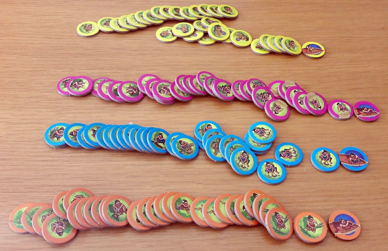 4 couleurs et 16 illustrations différentes (inutiles pour le jeu mais bien jolies :D)