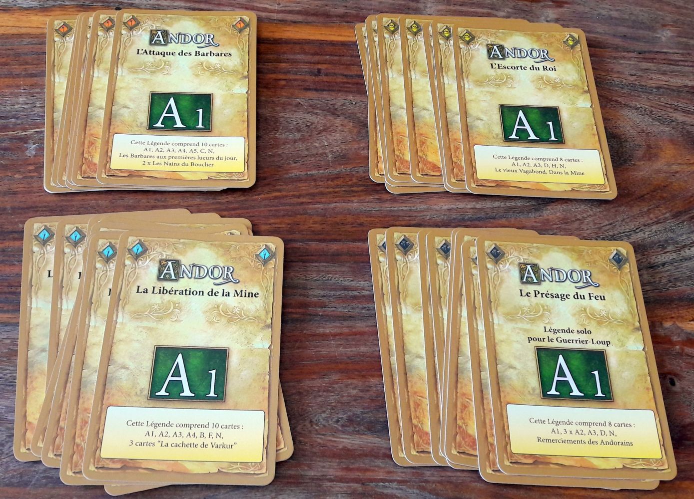 4 nouvelles légendes dont 2 exclusives pour la boite de base d'Andor.