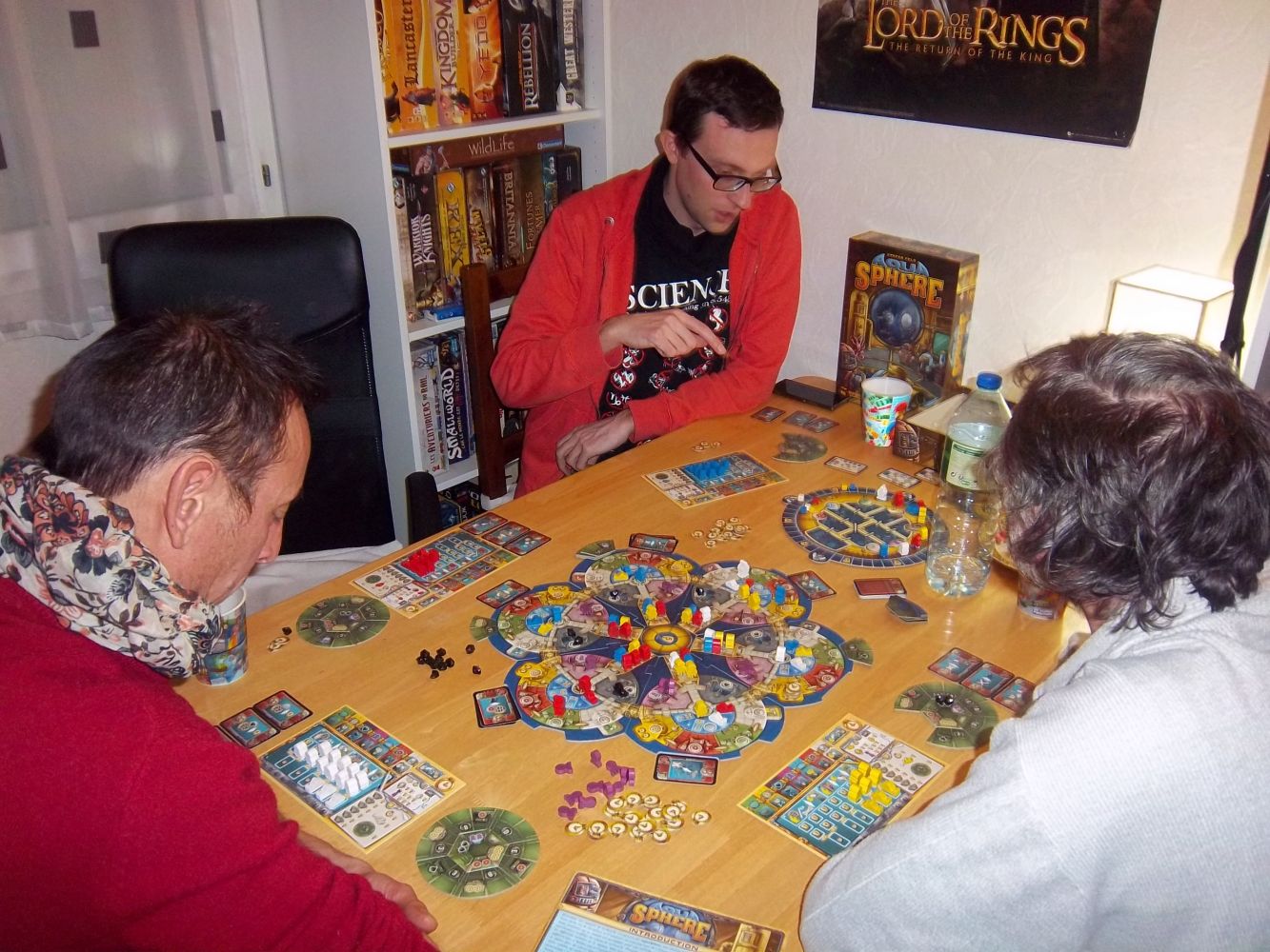 La troisième partie (celle des scores) d' Aquasphère, configuration 4 joueurs..