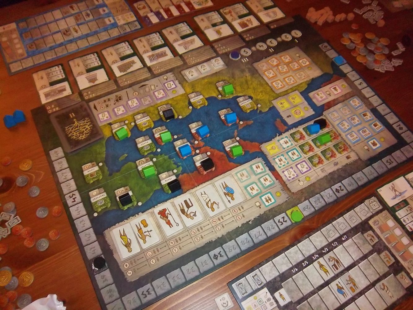 Plateau final et la victoire du joueur bleu