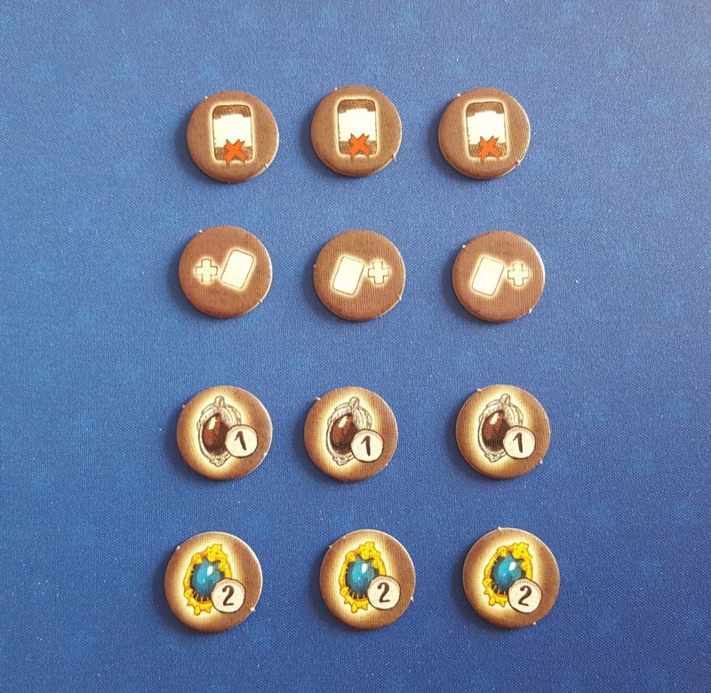 les 12 jetons amulettes