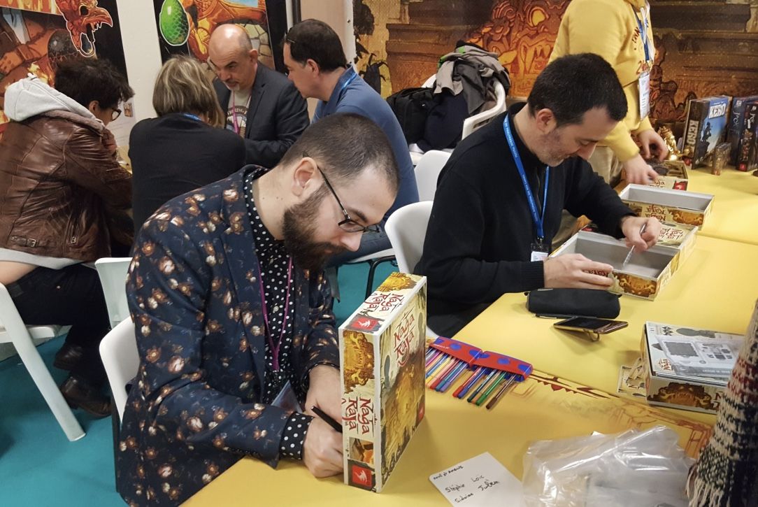 Théo Rivière et Vincent Dutrait en dédicace de Nagaraja chez Hurrican.