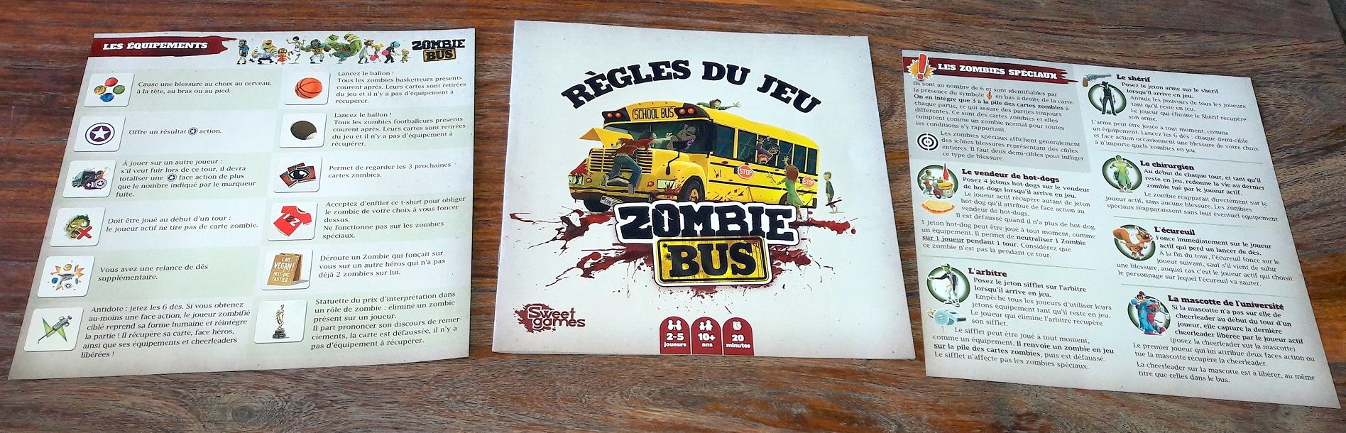 Le livret est bien illustré mais heureusement qu'on retrouve 2 aides de jeu pour nous rappeler les différents équipements.