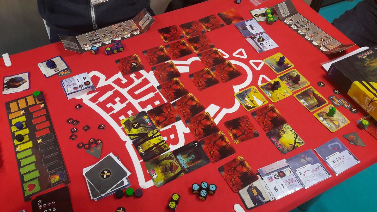 Fuji : La fin de partie. Quasiment toutes les tuiles ont été retournées