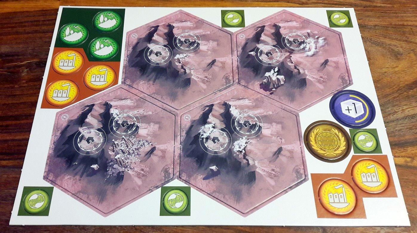 Des tuiles et des jetons...