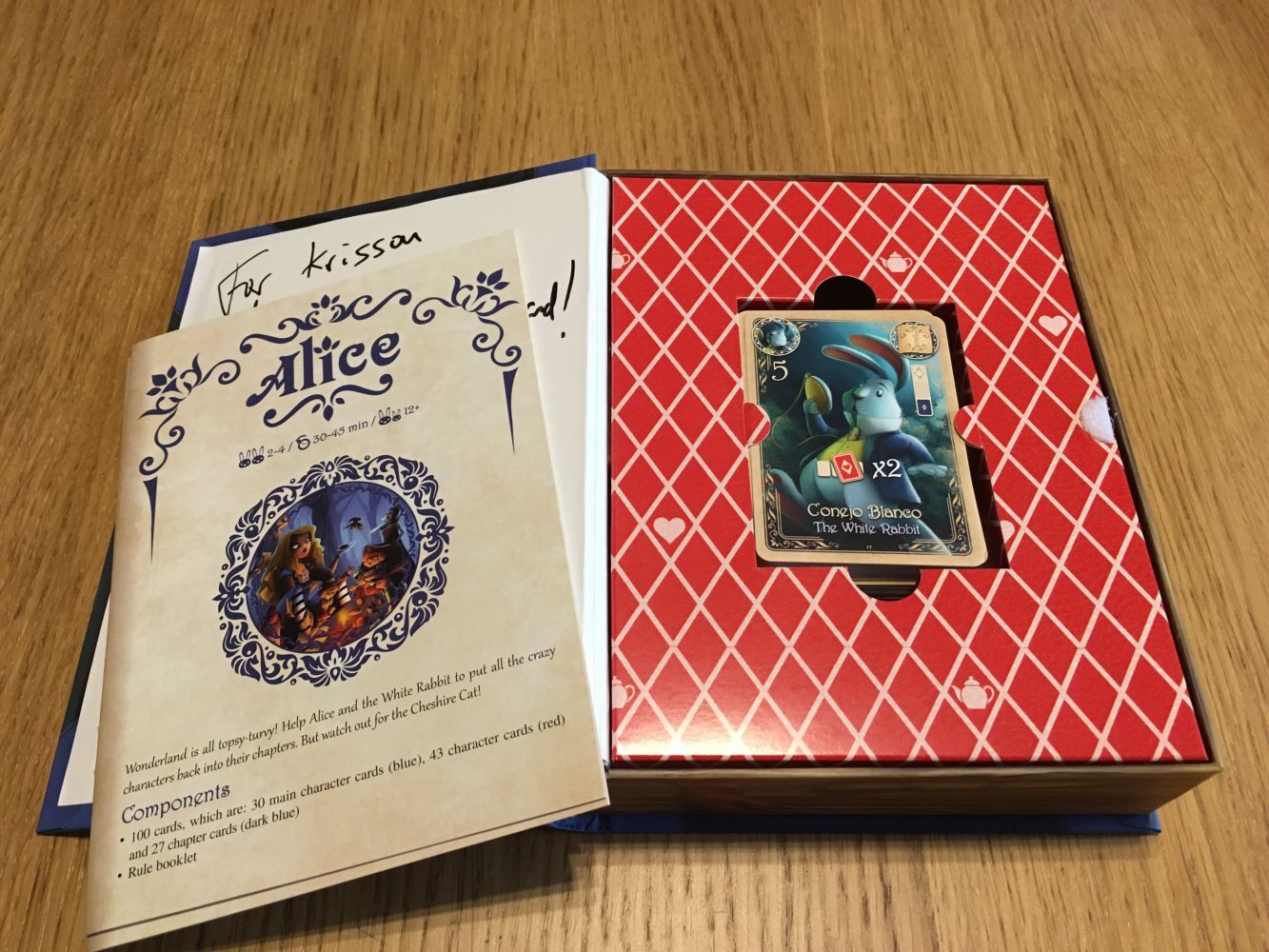 L’interieur de la boîte