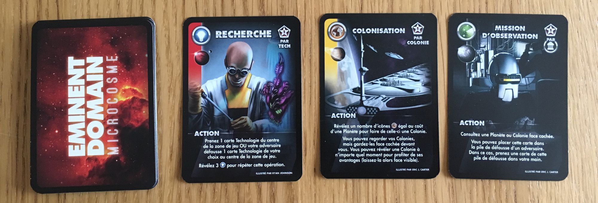 Les cartes Domaine et la réserve