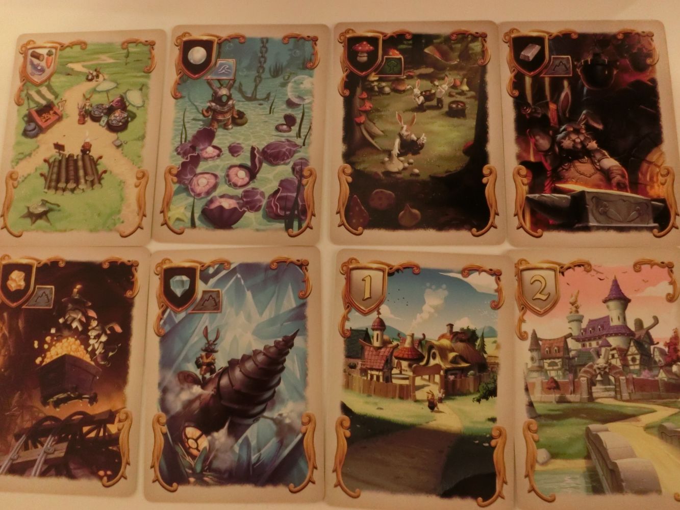 Les cartes de construction qui pourront s'ajouter à des territoires conquis pour les rendre plus rentables.