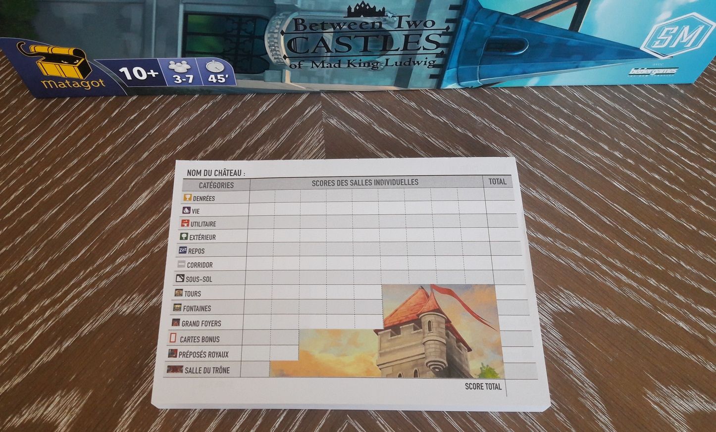 Quelques feuilles recto verso, de quoi faire un certain nombre de parties.