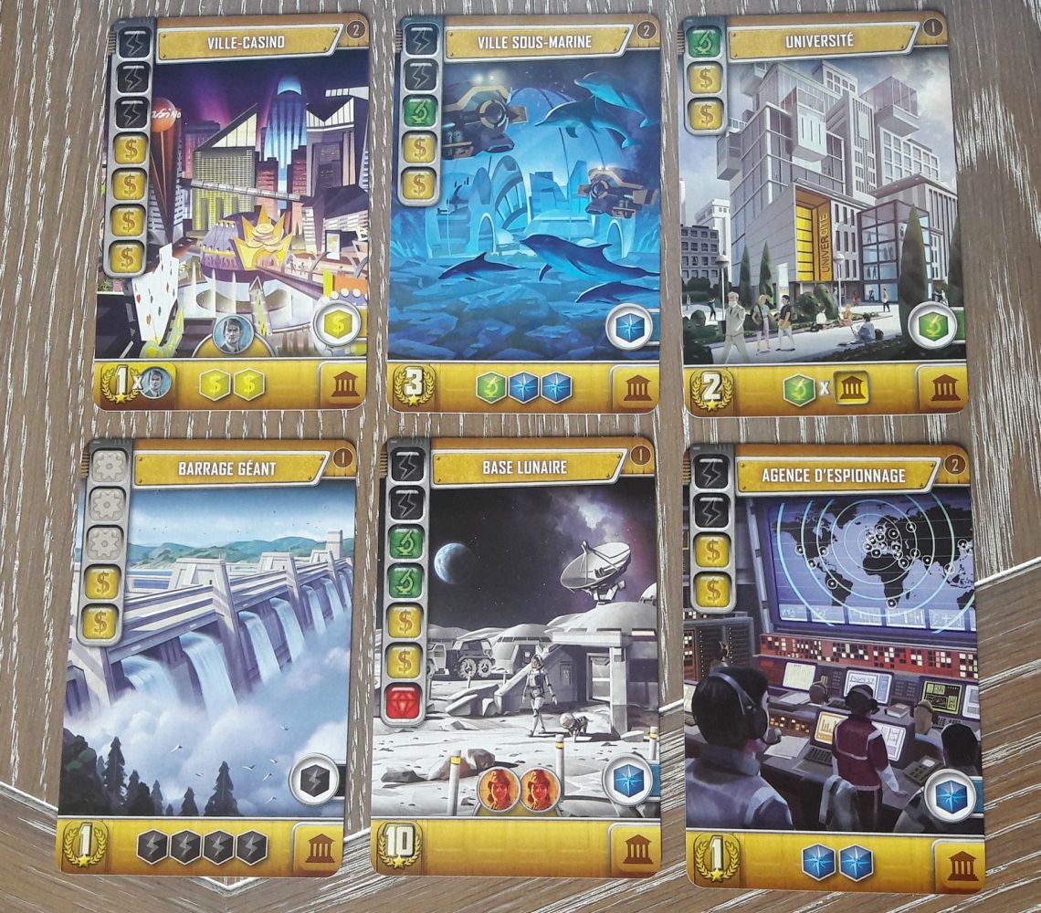 Les jaunes : les  bâtiments liés aux pouvoirs financiers.