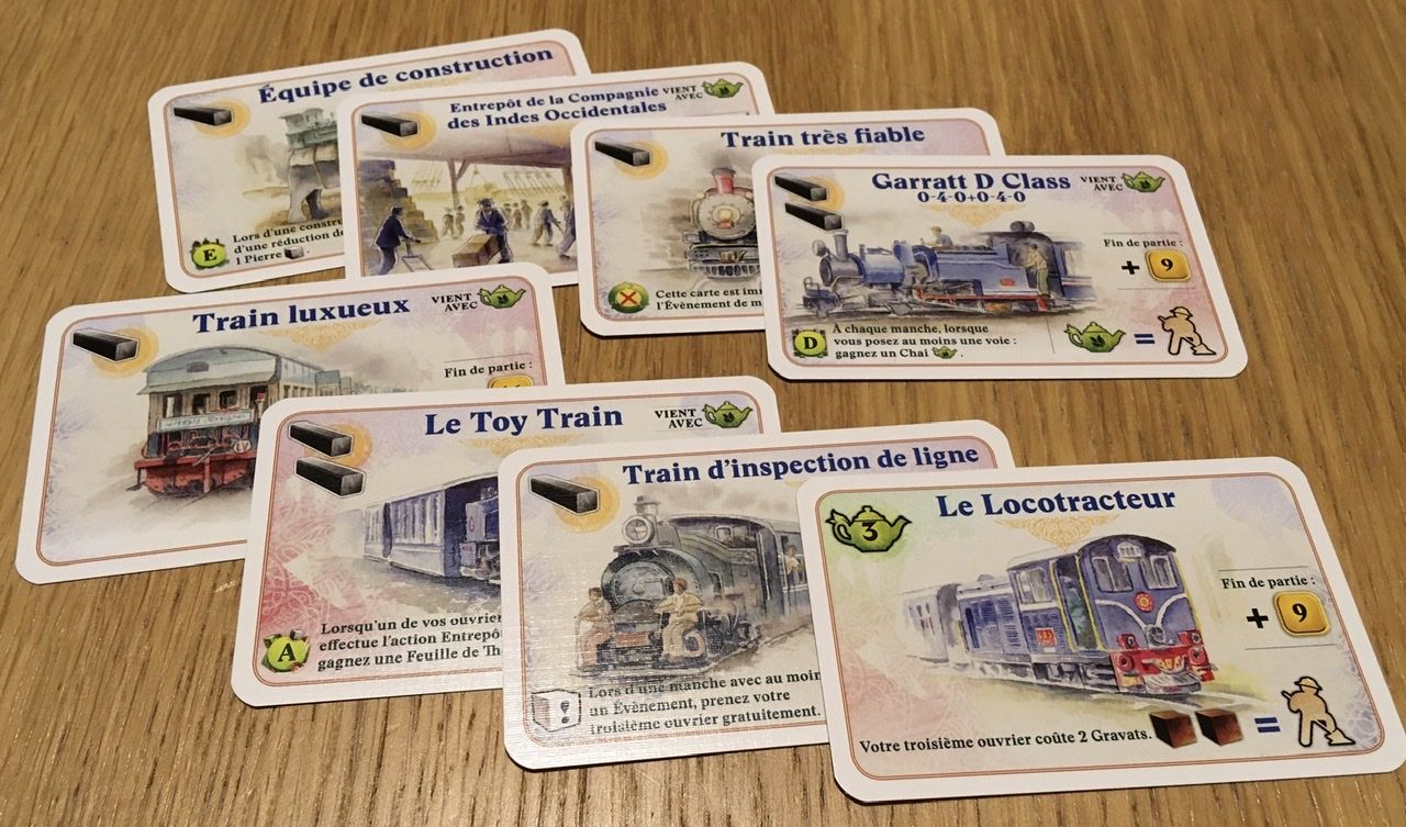 Les cartes équipements