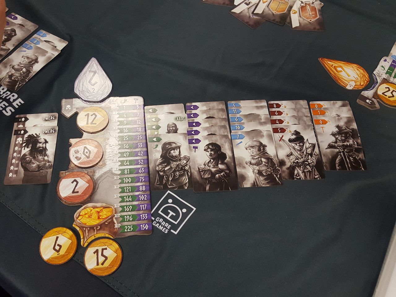 Mon tableau final en fin de partie. Un très bon moment grâce à l'humour et à la sympathie de Serge.