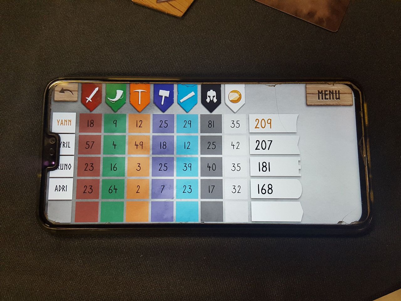 Une super application pour Smartphone qui compte les points pour vous. Merci Nicolas Normandon !