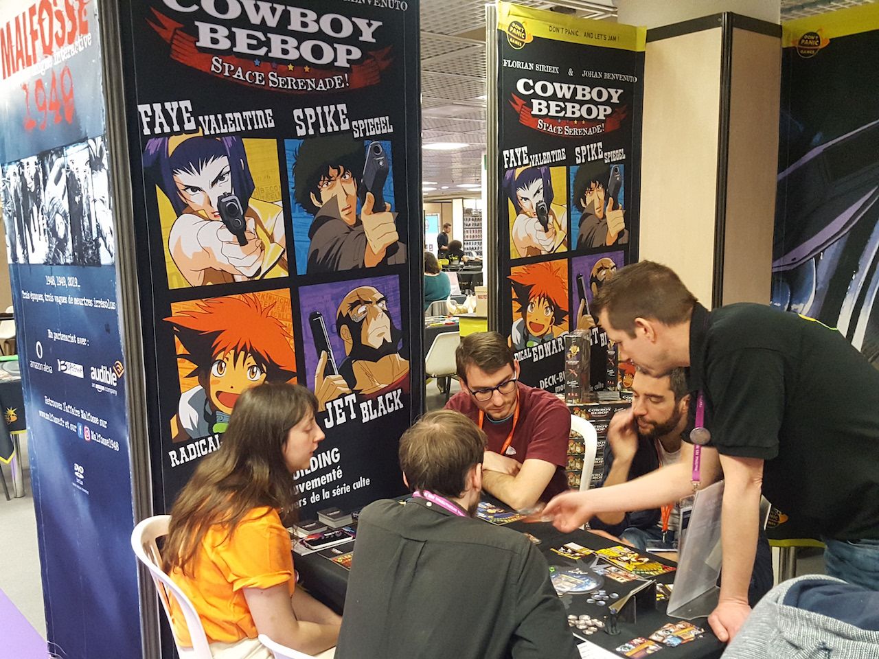 Chez Don't Panic Games, Cyril et Adrien, se lance dans la découverte de Cowboy Bebop de Florian Siriex.