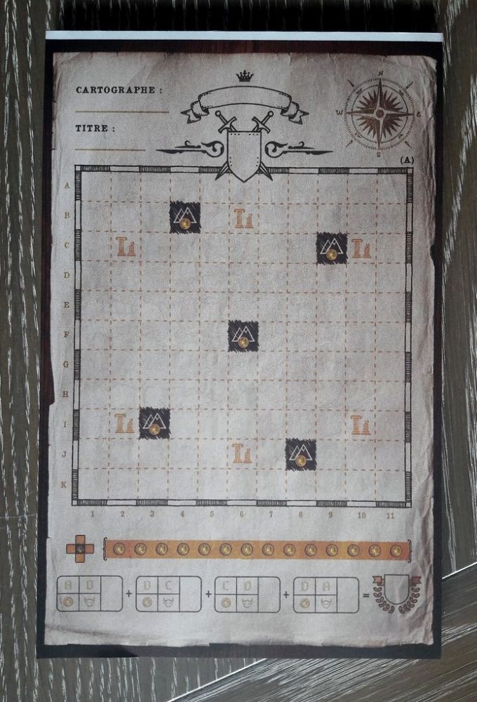 Le Recto (facile) :  voici la carte de tout le royaume avant son exploration.  Tout l'espace est disponible ... ou presque.