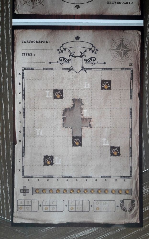 Le Verso : une partie centrale de la carte est inaccessible.