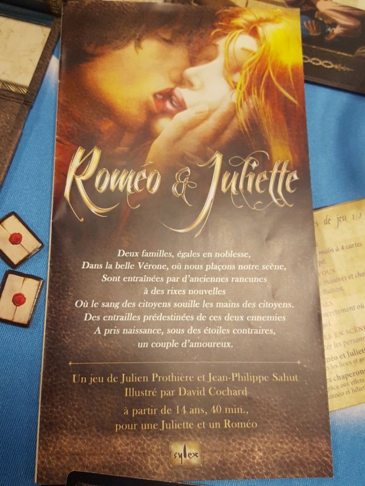Et le proto de Roméo et Juliette le jeu de Julien Prothière et Jean-Philippe Sahut toujours chez Sylex.