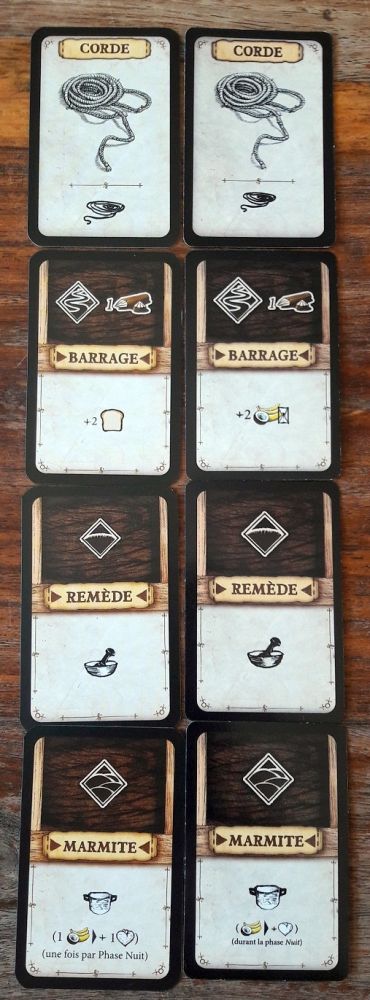 Les inventions ont peu changé, seules les nourritures non périssables ont été adpatées aux nouvelles ressources.