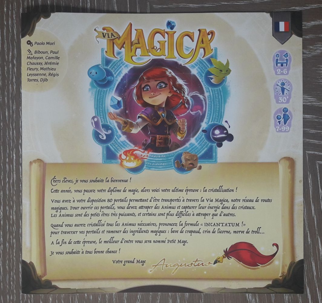 Le mot d'encouragement du grand mage Augustus.  Le ton est donné : Bave de crapaud, crin de licorne et morve de troll. On ne va plus tenter de conquérir  la province de Dace pour son blé et son OR!